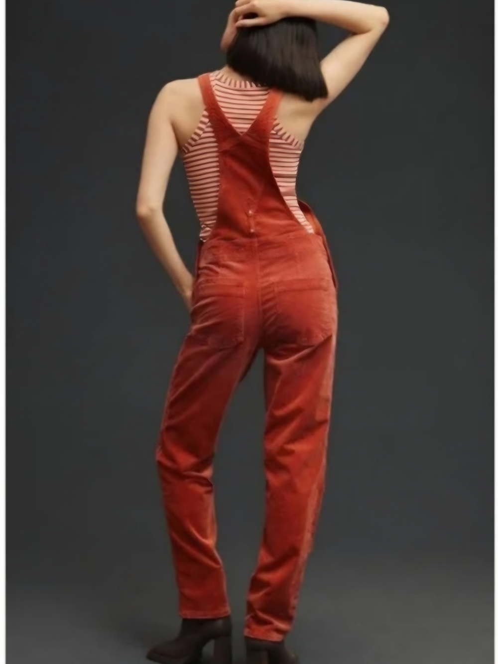 Pilcro Rust Corduroy Women's Overalls - Picture 2 of 3